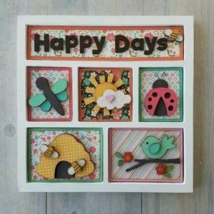 DIY Foundations Decor Shadow Box Kit Happy Days 814948027056